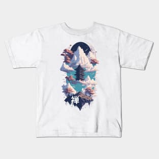 Harmonious Zen: Japanese-Inspired Artwork Kids T-Shirt